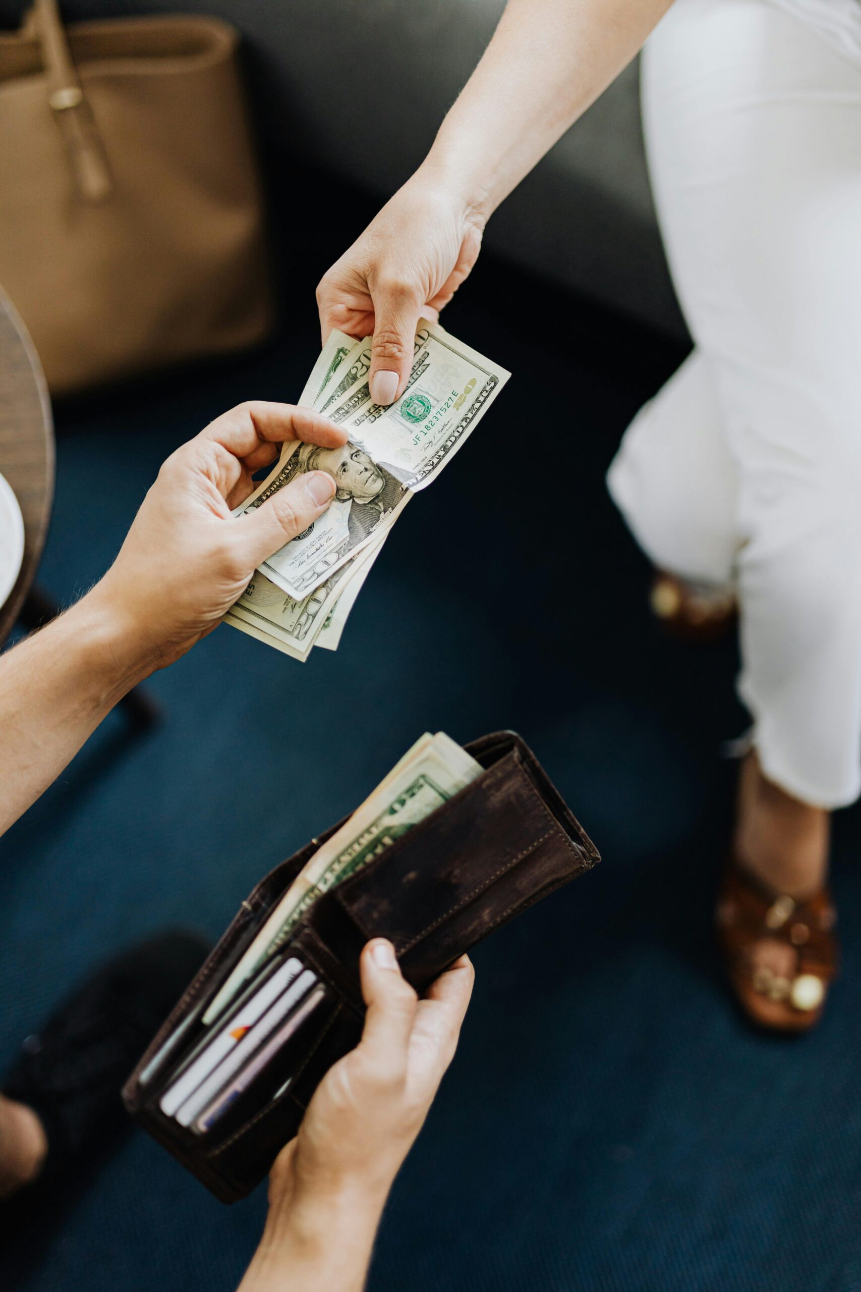 Paying with cash